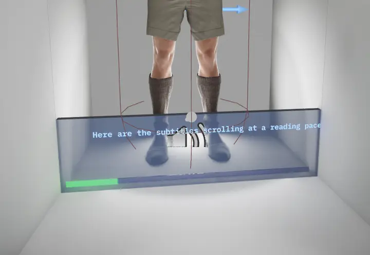 Subtitles scrolling at reading pace