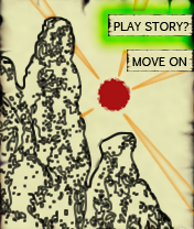 Then buttons: Play Story? / Move On (the version in the walk)